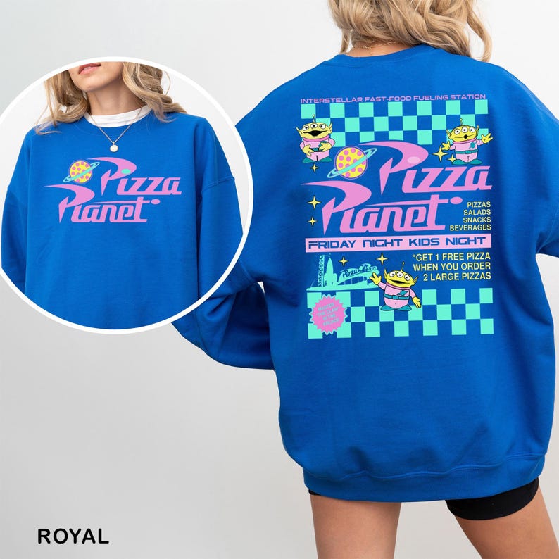 Pizza Planet Toy Story Sweatshirt, Disney Aliens Sweatshirt, Pizza Planet Hoodie,Toy Story Family Hoodie, Funny Disney Pizza Crewneck 633542 image 1