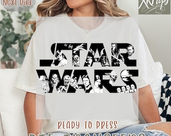 Retro Star Wars Heat Press Transfer, DTF Transfers, Ready to Press, Direct to Film, Custom DTF, High Quality Print632647