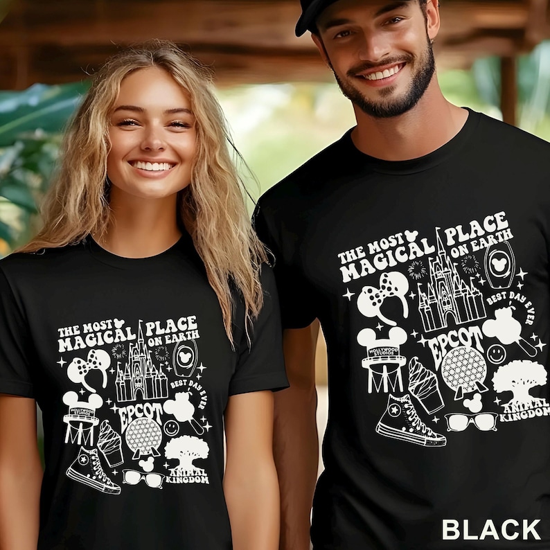 Walt Disney World Tee: Iconic Parks Design (Magic Kingdom, Epcot, Studios) 634047 image 4