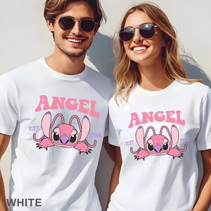 Disney Angel Shirt: Floral Stitch Design - Girly Disneyland Tee 633917 image 4