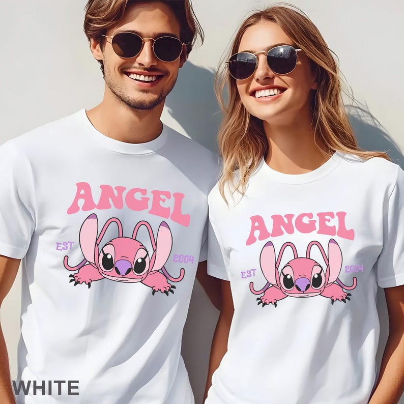 Disney Angel Shirt: Floral Stitch Design - Girly Disneyland Tee 633917 image 4