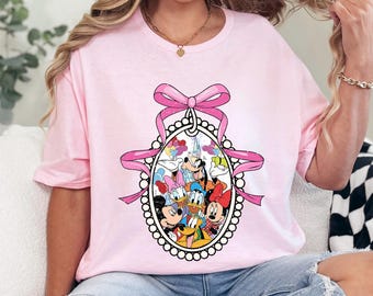 Disney Mickey Coquette Shirt, Mirror Bow, Castle Design (Unisex) 633906