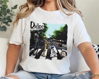 Star Wars The Droids Shirt, Imperial R2-D2 C-3PO BB-8 Abbey Road Walking Shirt, Star Wars Funny Shirt, Star Wars Family Shirt 632686