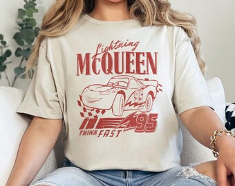 Vintage Disney Cars Lightning Mcqueen Shirt, Disney Family Shirt, Disney Cars Shirt, Disney Trip Shirt, 631322
