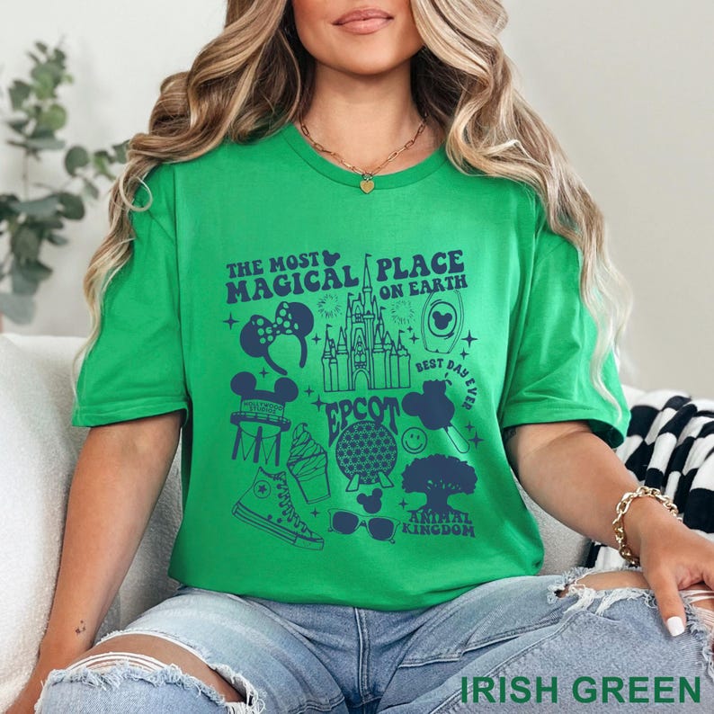 Walt Disney World Tee: Iconic Parks Design (Magic Kingdom, Epcot, Studios) 634047 image 7