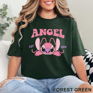 Disney Angel Shirt: Floral Stitch Design - Girly Disneyland Tee 633917 image 6
