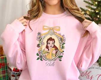Retro Disney Princess Sweatshirt, Coquette Disney Princess Sweatshirt, Disney Girl Trip Hoodie, Princess Mirror Crewneck, 633266