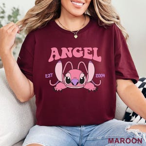 Disney Angel Shirt: Floral Stitch Design - Girly Disneyland Tee 633917 image 1