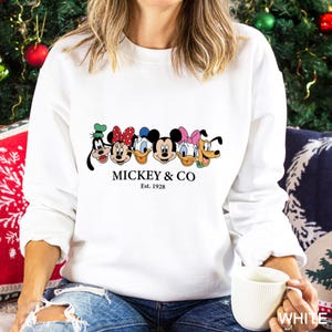 Vintage Mickey & Co 1928 Sweatshirt, Mickey And Friends Sweatshirt, Disneyland Hoodie, Disney Family Sweatshirt, Disney Trip Crewneck 632787 afbeelding 7