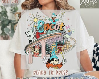 Disney Epcot Magic Heat Press Transfer, DTF Transfers, Ready to Press, Direct to Film, Custom DTF, High Quality Print, 630988