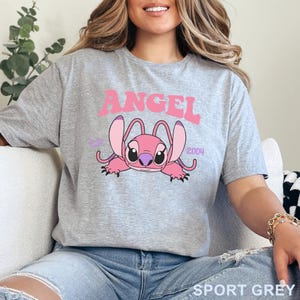Disney Angel Shirt: Floral Stitch Design - Girly Disneyland Tee 633917 image 9