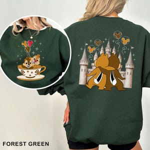Disney Chip and Dale Sweatshirt, Disney Castle Balloon Sweatshirt, Cute Matching Disneyland Hoodie, Tea Cup Disney Crewneck, 633546 image 3