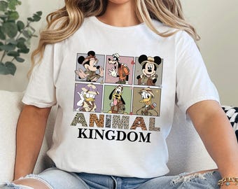 Animal Kingdom Disney Shirt - Vintage Look Family Tee with Mickey 631114