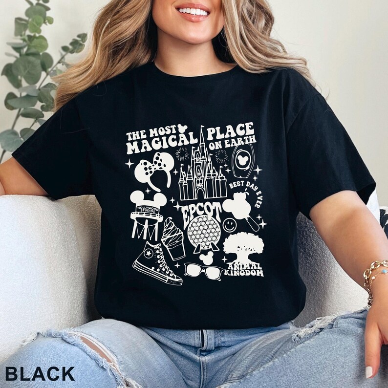 Walt Disney World Tee: Iconic Parks Design (Magic Kingdom, Epcot, Studios) 634047 image 2