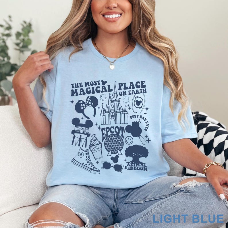 Walt Disney World Tee: Iconic Parks Design (Magic Kingdom, Epcot, Studios) 634047 image 8