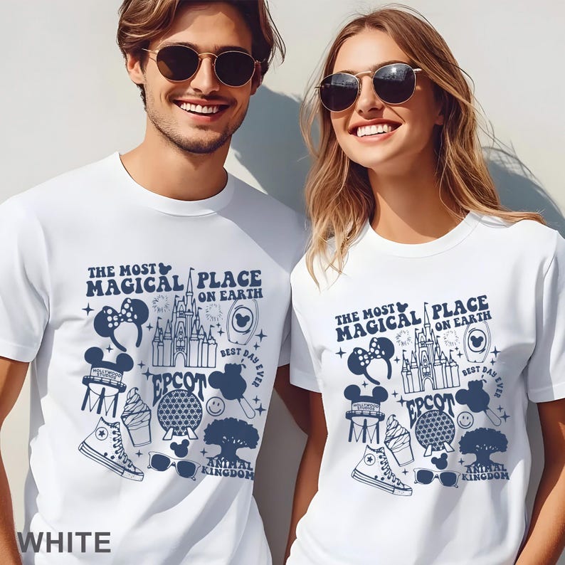 Walt Disney World Tee: Iconic Parks Design (Magic Kingdom, Epcot, Studios) 634047 image 3