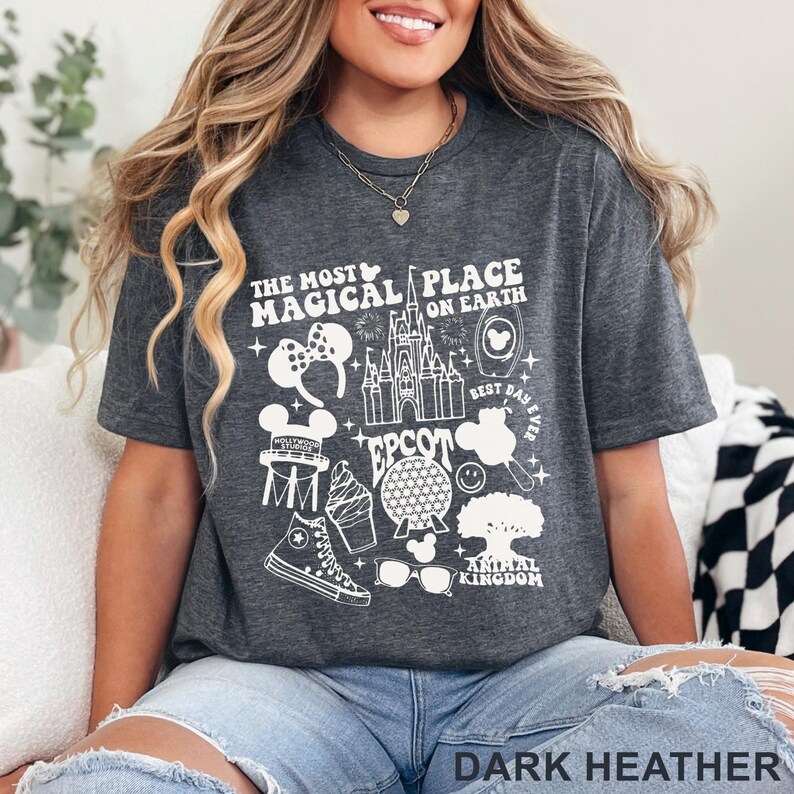 Walt Disney World Tee: Iconic Parks Design (Magic Kingdom, Epcot, Studios) 634047 image 5