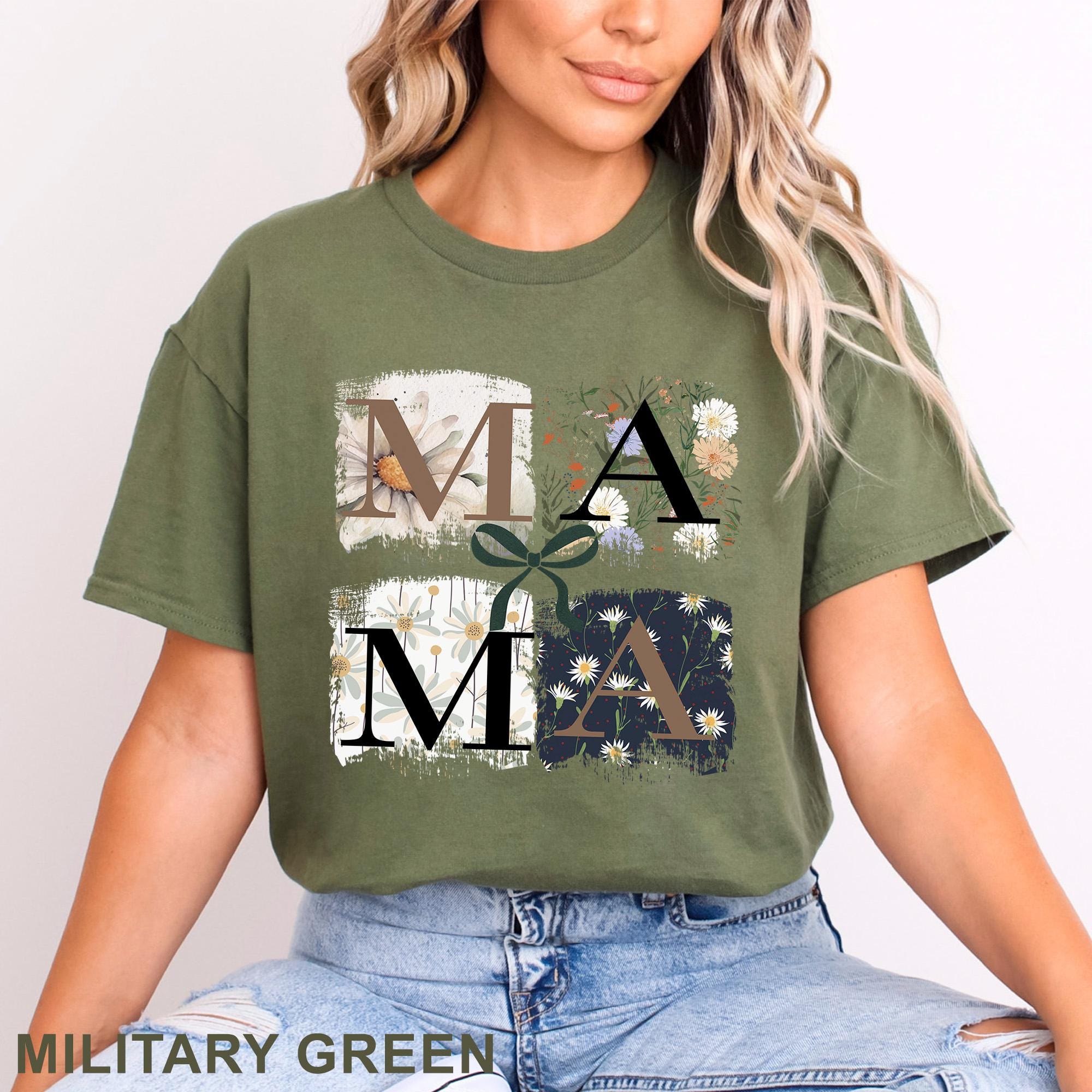 Floral Mama Shirt, Mother's Day Shirt, Flowers Mama Shirt, Mother's Day Tee, Mothers Day Gift, Mama Shirt, Retro Flowers Tee 632899