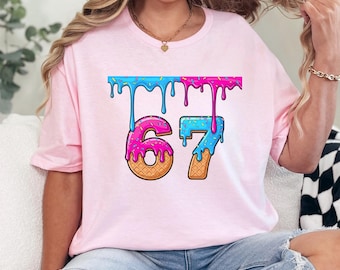 Ice Cream Drip Six Seven Shirt - Viral Gen Z Meme Design 634093
