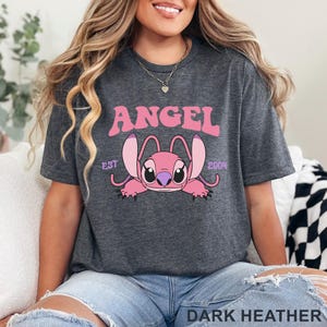 Disney Angel Shirt: Floral Stitch Design - Girly Disneyland Tee 633917 image 5