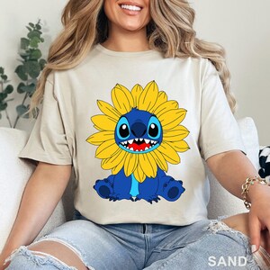Stitch Sunflower Shirt: Cute Disney Floral Tee 633548 image 9