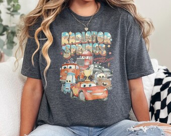 Cars Movie Shirt: Retro Radiator Springs Lightning McQueen (Disney Pixar) 632358