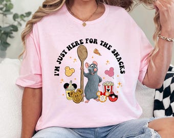 Little Chef Remy Ratatouille Shirt, Funny Ratatouille Chef Shirt, Just Here For The Snack Shirt, Pixar Ratatouille Tee, 632936