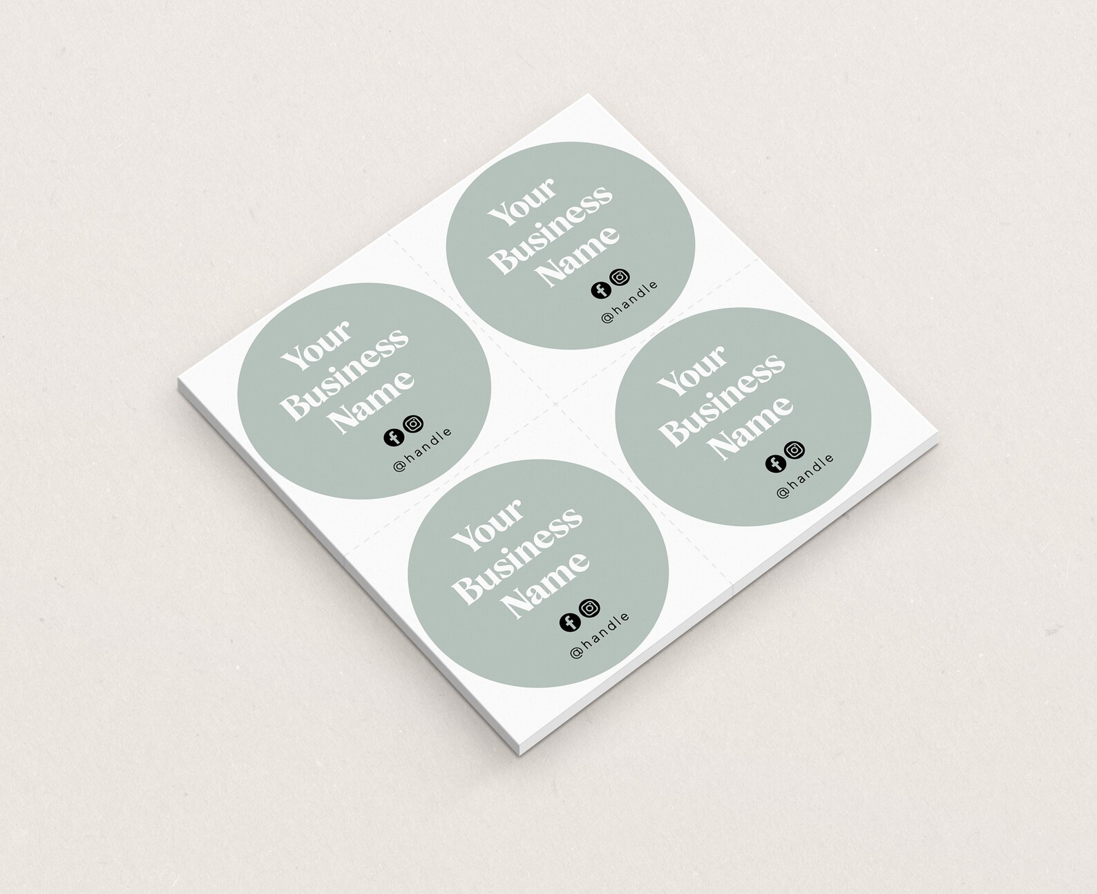 Round Label Sticker Template EDITABLE DOWNLOAD Printable DIY Etsy