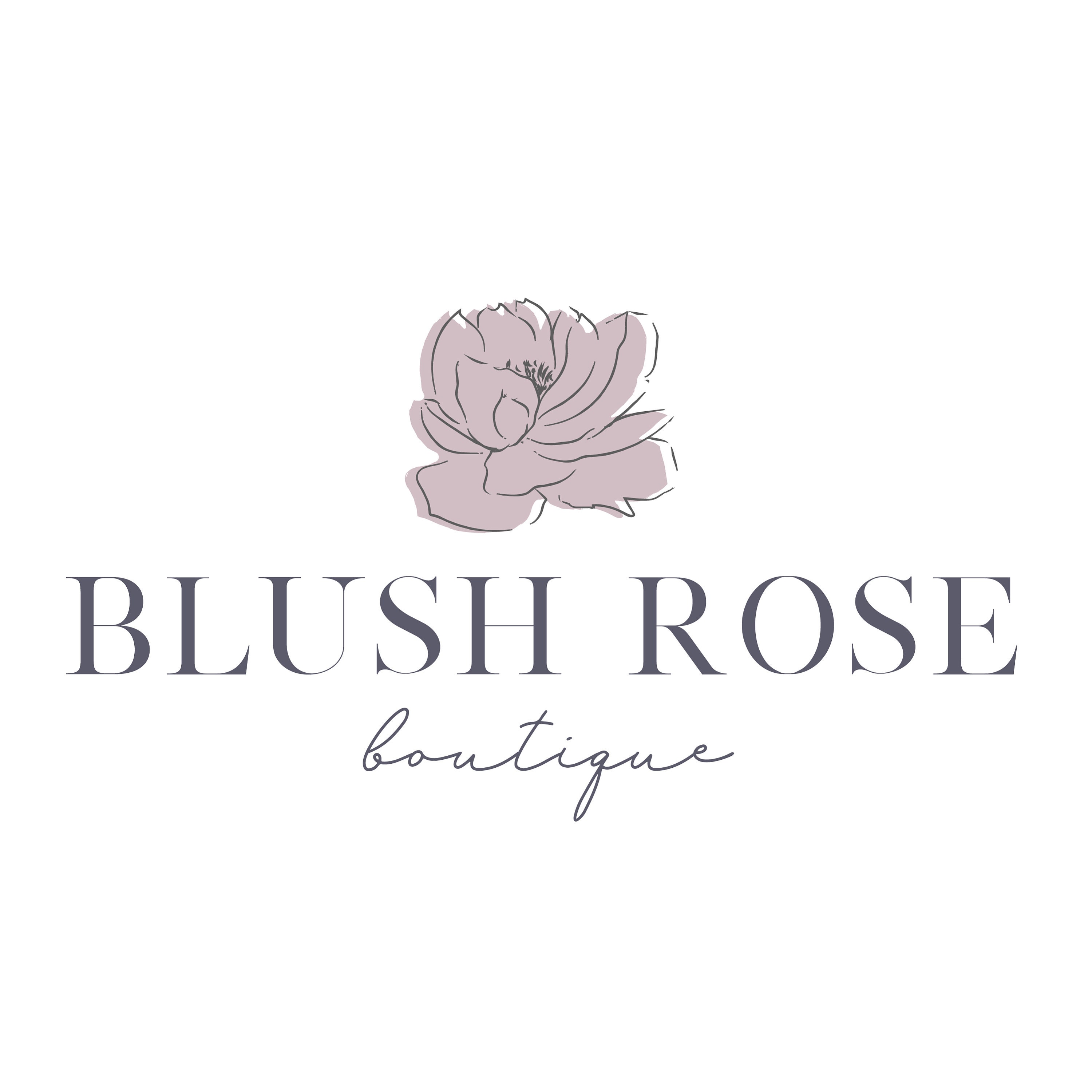 Blush Rose Logo Design Photography Branding Business Logo Etsy