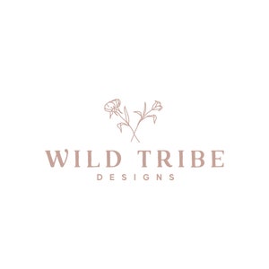 Logo Boho Pre made, création de logo Text Blog, logo et filigrane amusants, création de logo Earthy Business, marque de logo Leaf, création de logo minimaliste