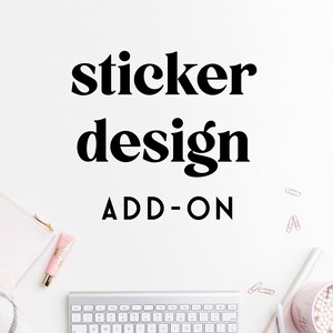 STICKER DESIGN add-on voor kant-en-klare en aangepaste logo-ontwerpen
