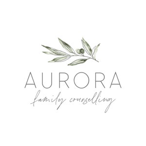 Création de logo de feuille aquarelle, image de marque de photographie, création de logo d'entreprise, logo et filigrane préfabriqués, script unique de marque beauté eucalyptus