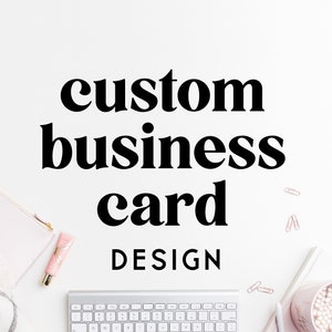 Custom Business Card Design Personalised Business Card Design, Feminine Custom Graphic Design, logo business branding minimal simple pink image 1
