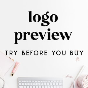 LOGO PREVIEW - Probeer voordat je koopt - Vooraf gemaakte logo-ontwerpen