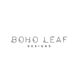 Logo bohème préfabriqué, création de logo de blog avec texte, logo et filigrane amusants, création de logo d'entreprise feuille, création de logo moderne, création de logo minimaliste