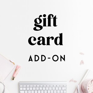 CADEAUKAART ontwerp add-on voor kant-en-klare en aangepaste logo-ontwerpen - Cadeaubon add-on
