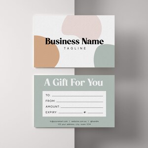 Gift Card Template, EDITABLE DOWNLOAD Printable, Instant Download ...