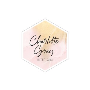 Design de logotipo em aquarela Marca fotográfica, design de logotipo pré-fabricado, marca de design de logotipo personalizado, logotipo Instant Beauty e cartão de visita personalizado