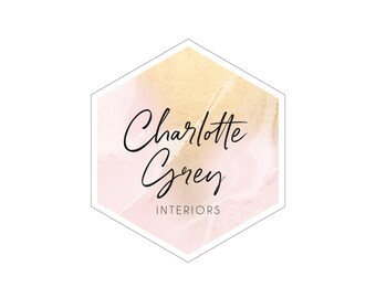 Watercolour Logo design Photography branding, Premade logo design, Custom Logo design branding, Instant Beauty logo and Custom business card