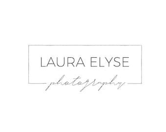 Premade Black & White Logo, Minimalist Clean Script Signature Calligraphy Branding Boutique Photographer Interior Designer Artist Coach Logo