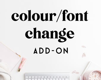 COLOUR / FONT change add on for premade logo designs, Small Business Branding, Brand Identity, Logo Add ons
