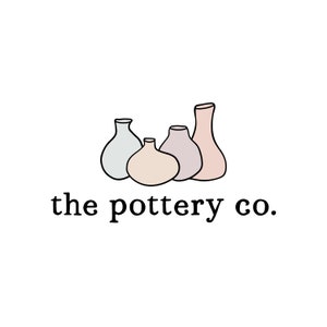 Logo minimaliste préfabriqué, création de logo de blog avec texte, logo et filigrane simples, création de logo d'entreprise pastel unique, création de logo créatif en argile
