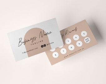 Loyalty Card Template, EDITABLE DOWNLOAD Printable DIY, Instant Download Customizable, Beauty Salon Arch Customer Loyalty Rewards Card, T4
