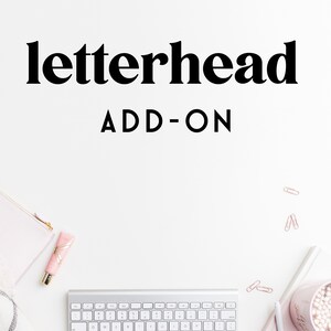 LETTERHEAD design add-on voor kant-en-klare en aangepaste logo-ontwerpen