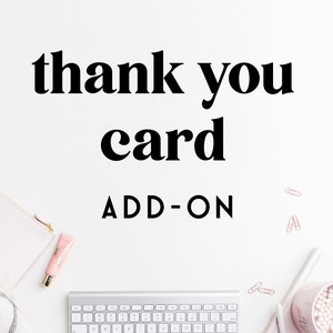 THANK YOU CARD design add-on voor kant-en-klare of aangepaste logo-ontwerpen
