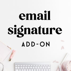 E-MAIL HANDTEKENING ontwerp add-on voor kant-en-klare en aangepaste logo-ontwerpen