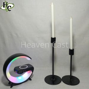 Black Iron Candle Holder, Blacksmith made, Handmade Candle Stand, Candlestick Stand for Taper Candles, Gothic Decor, Anniversary Gift