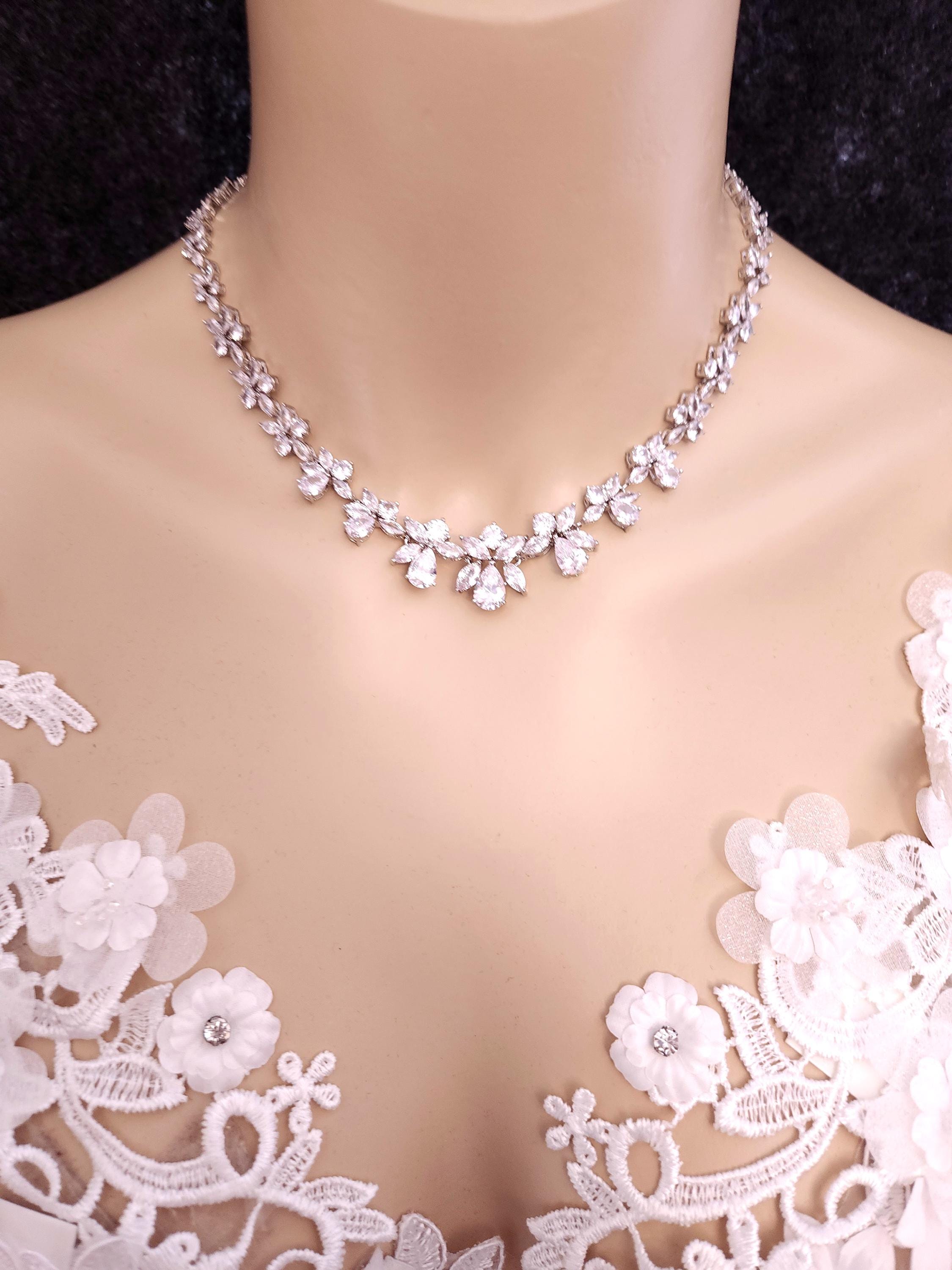 thumbnail interactive-video image 1 of Women’s Rhodium Plated Sterling Silver & AAA Zirconia Princess Cut Pendant Necklace 1 of 6