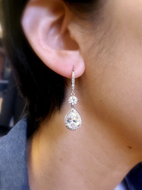 925 Orecchini A Cerchio In Argento Sterling Con Micro Pavé Di - Foto 8