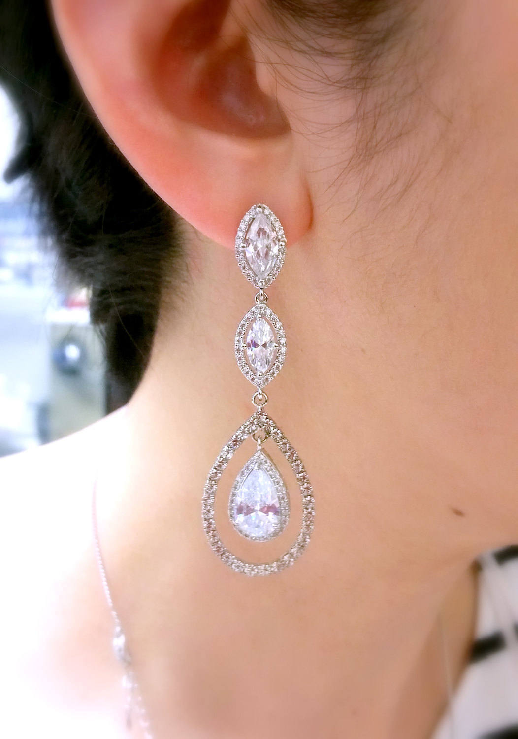 bridal earrings wedding jewelry bridesmaid prom pageant Etsy